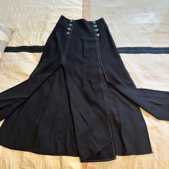Topshop Midi Split Flare Skirt - Picture 3 of 6